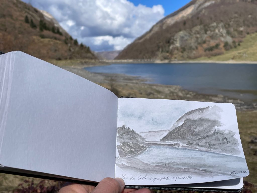 rando aquarelle Val d'Azun