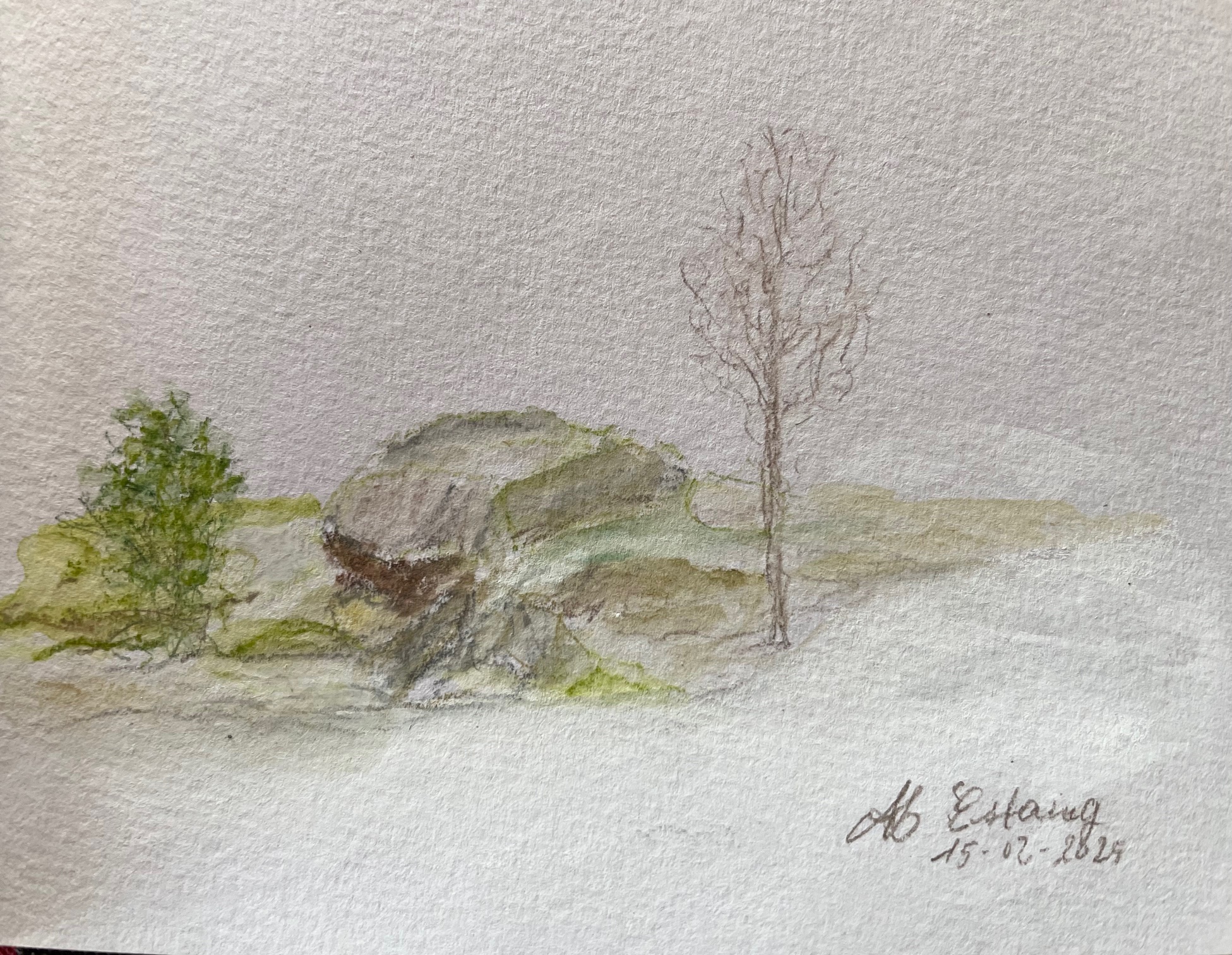 rando aquarelle Pyrénées